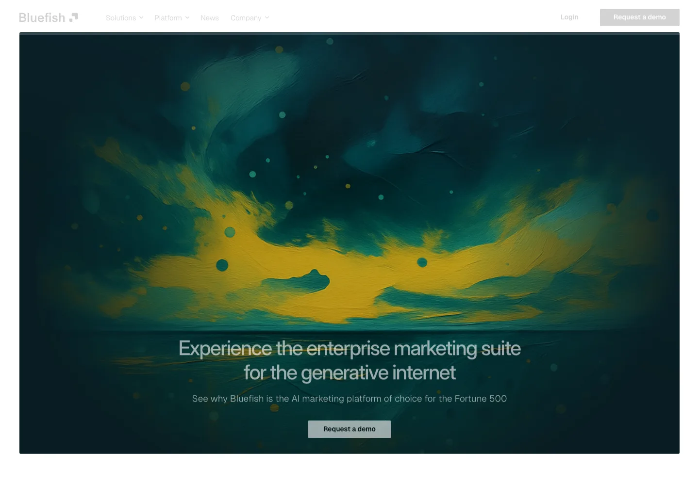 Bluefish AI official website presenting its agentic marketing platform