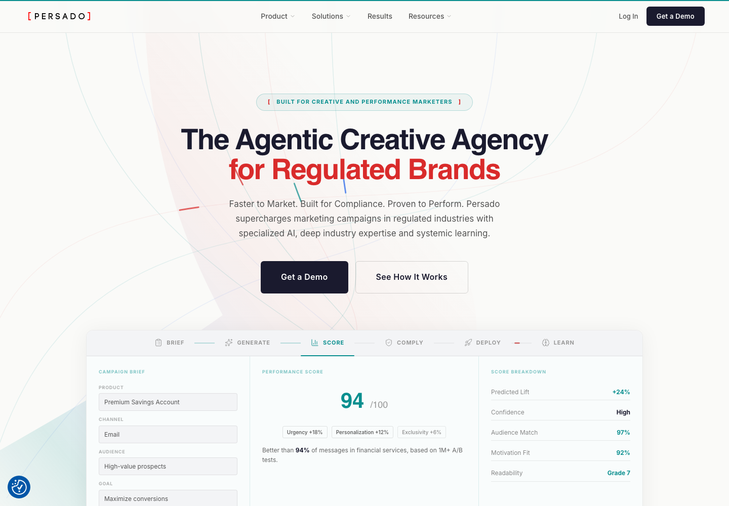 Persado official company page