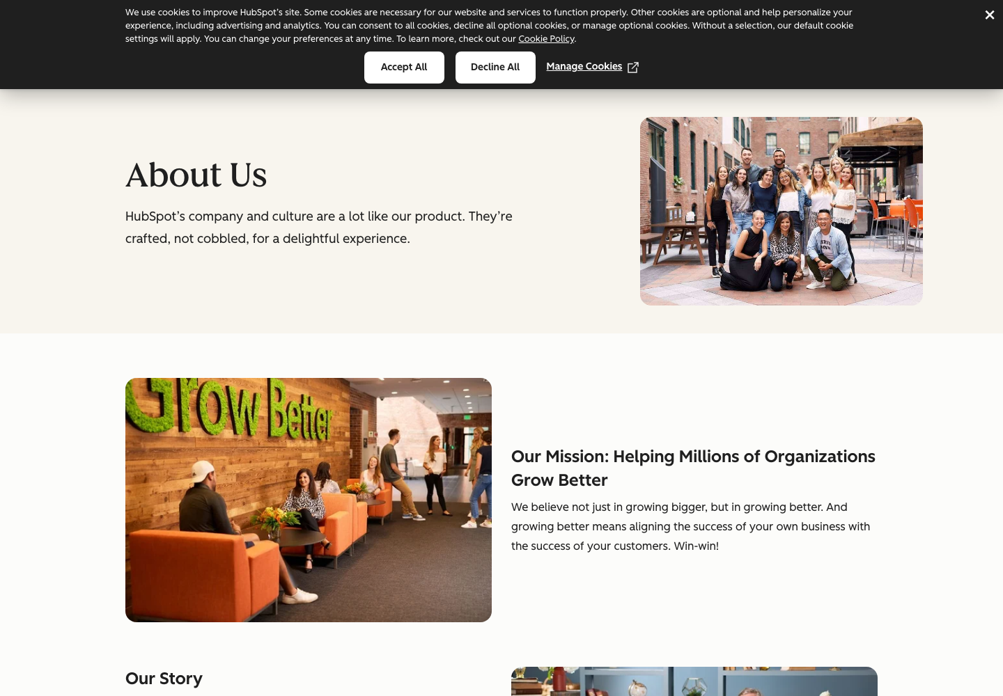 HubSpot official company page