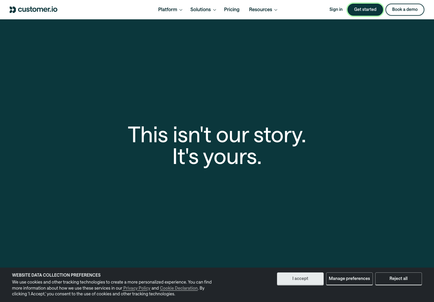 Customer.io official company page