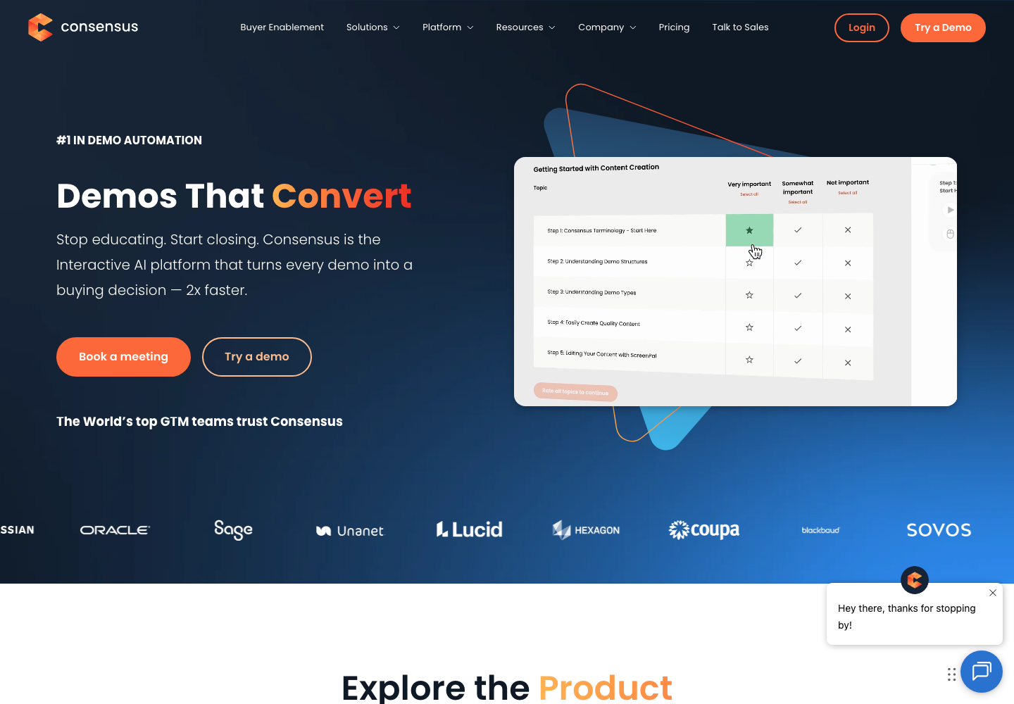 Consensus official company page