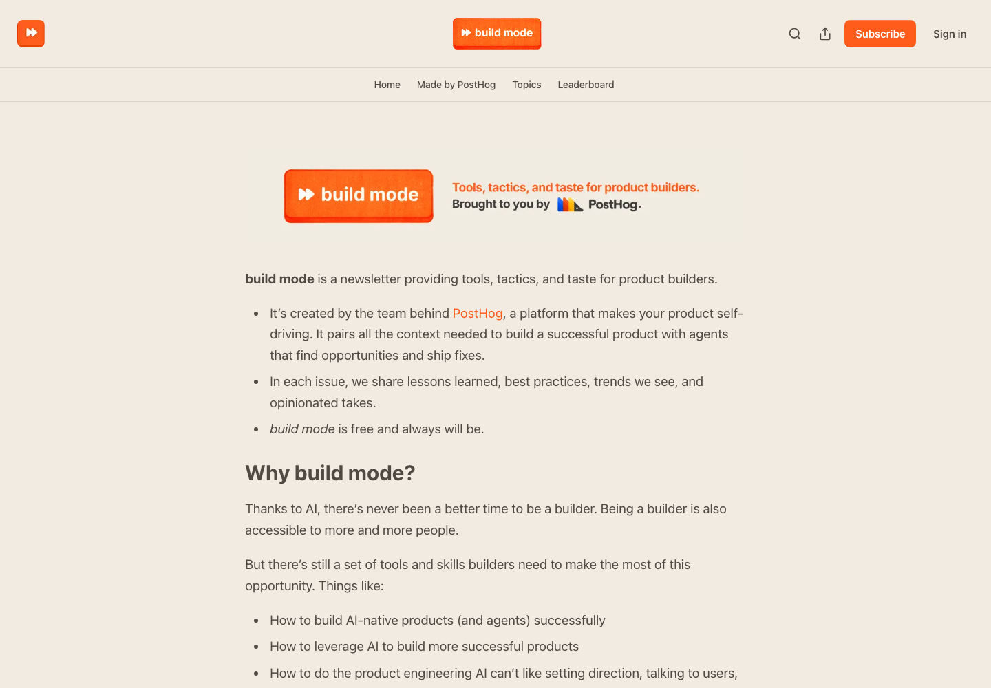 PostHog official product page showing its product analytics platforms proposition
