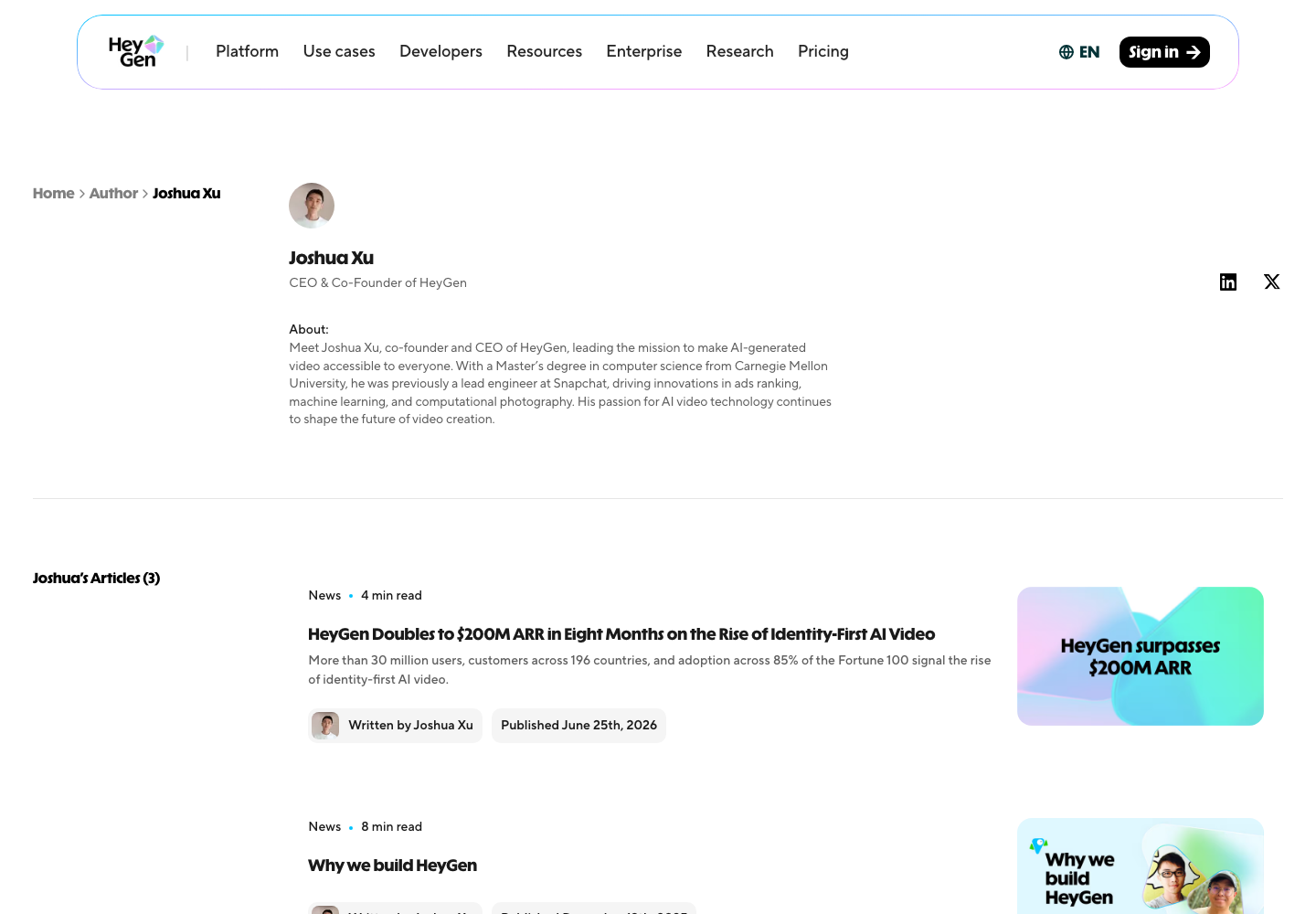 HeyGen official company page