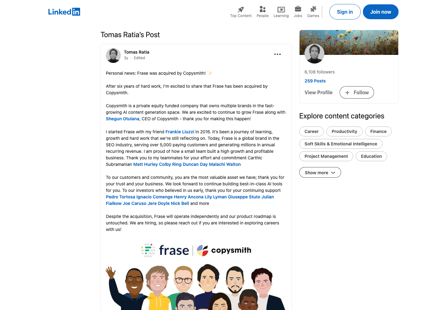 Portrait of Frankie Liuzzi, Co-founder and former CTO at Frase