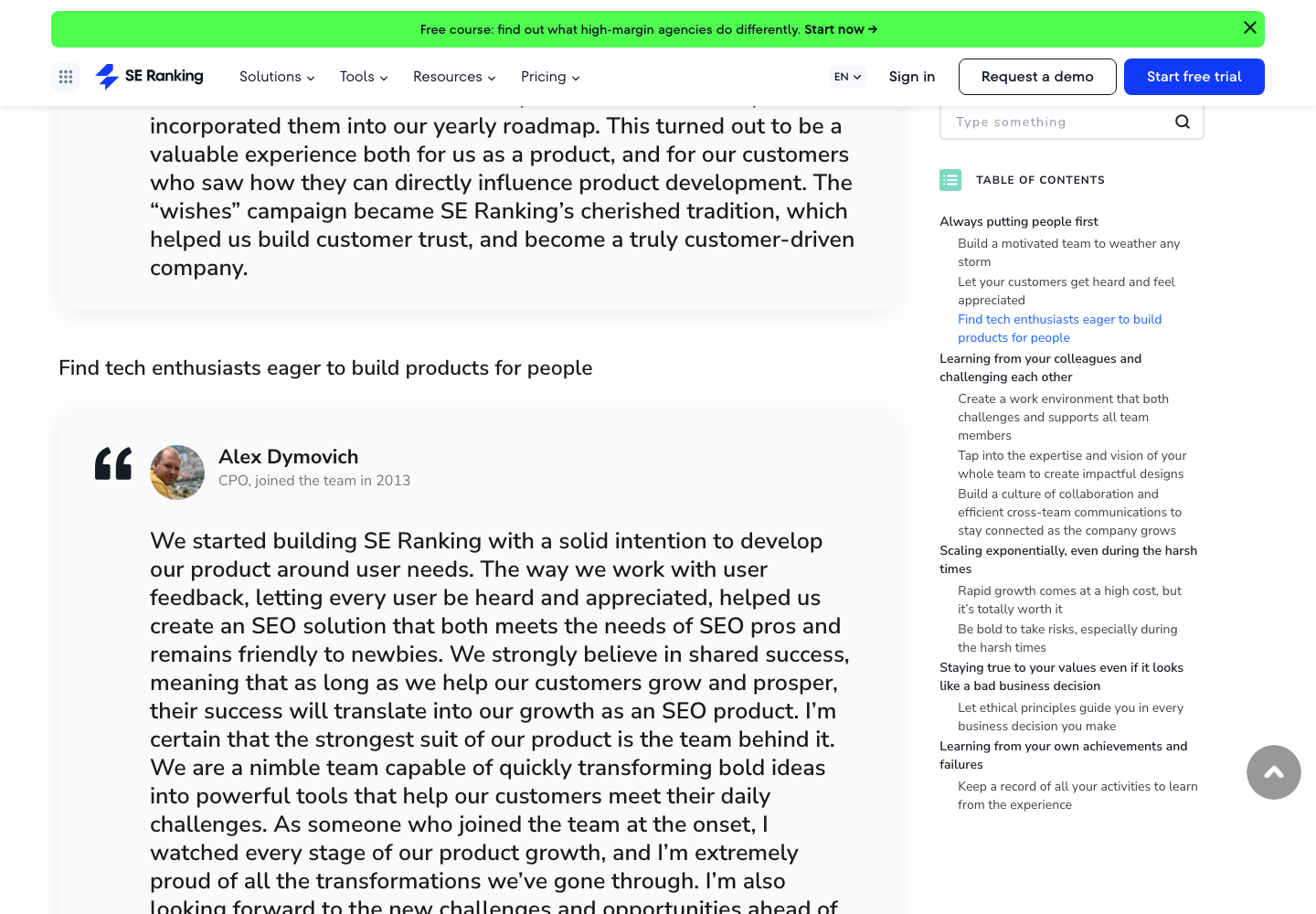 Portrait of Alex Dymovich, Co-founder and Chief Product Officer at SE Ranking