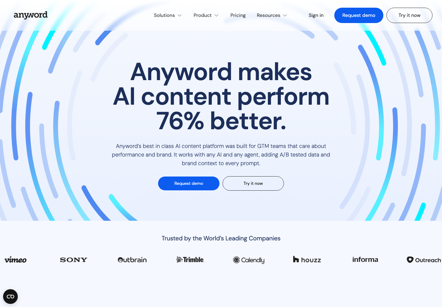 Anyword official company page