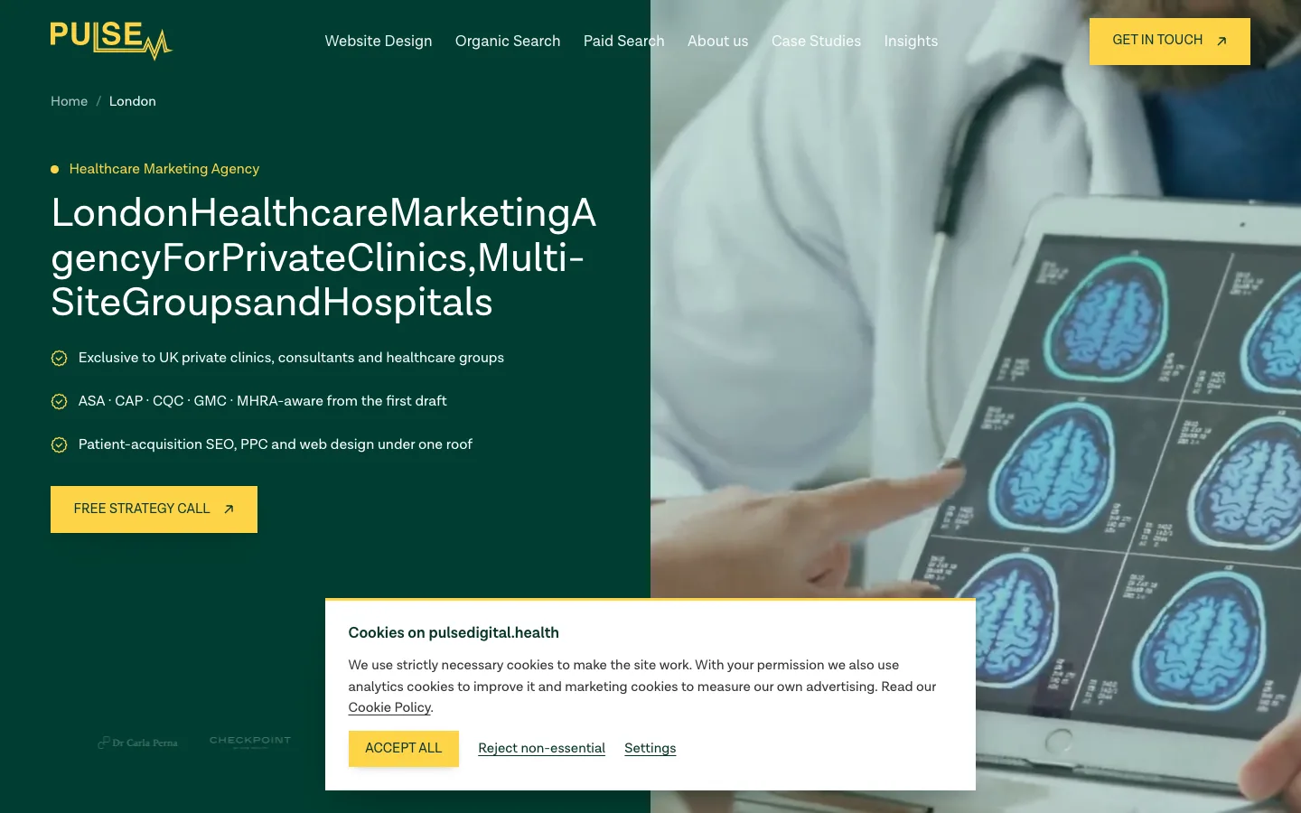 Pulse Digital Health official website, captured 25 October 2026