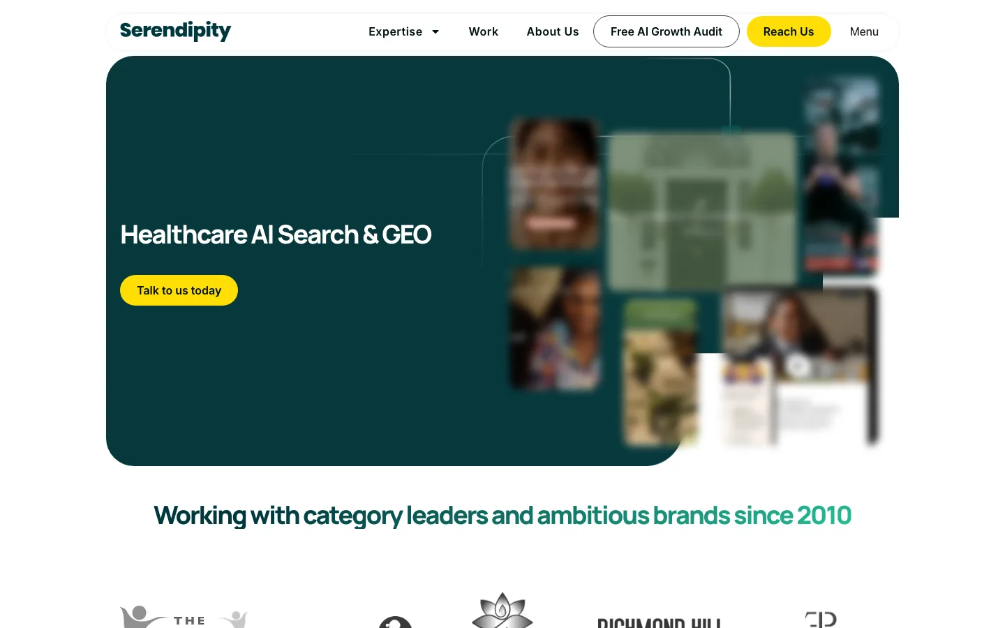 Serendipity Health official website, captured 25 October 2026