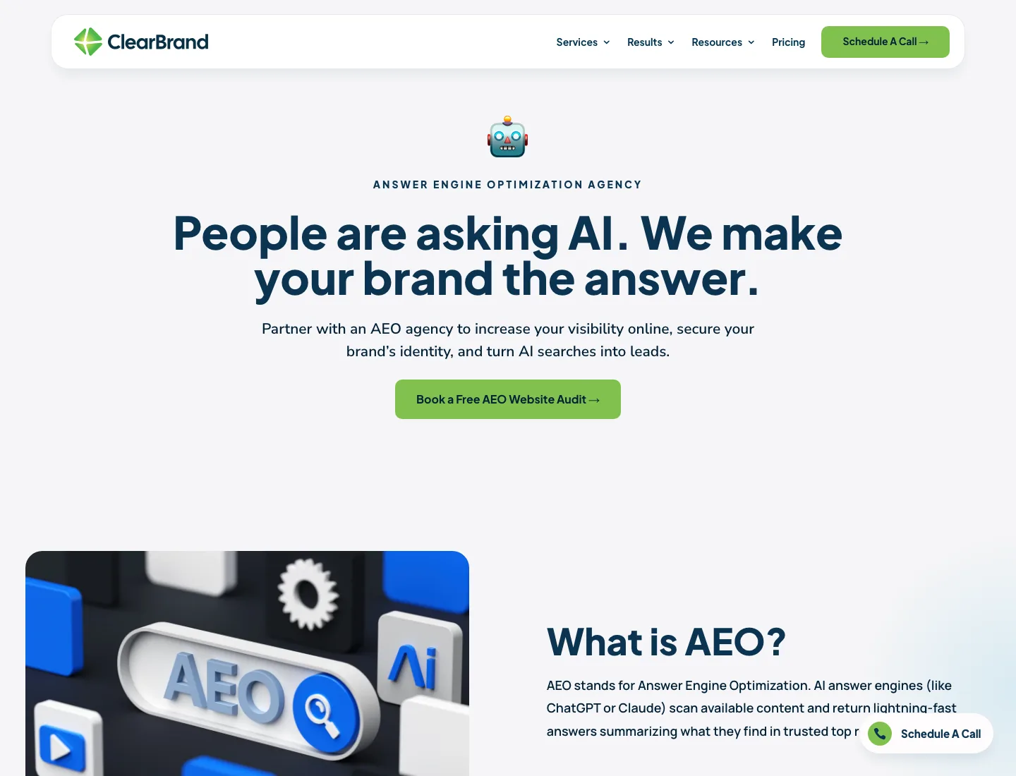 ClearBrand official website, captured 20 July 2026