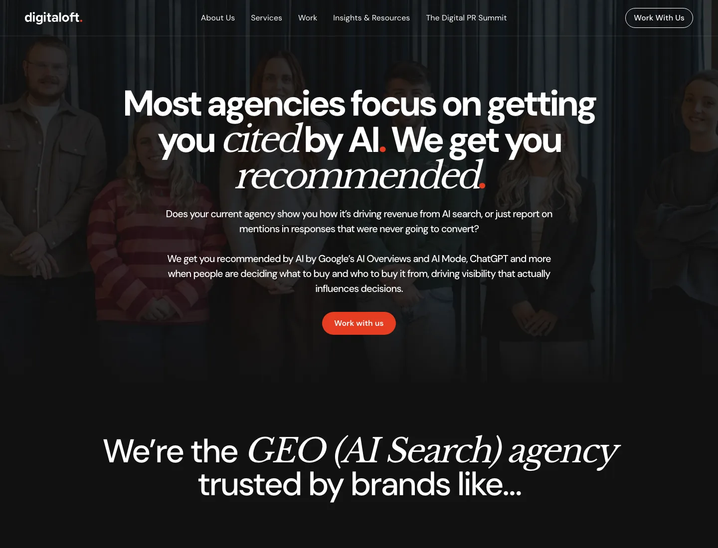 Digitaloft official website, captured 20 July 2026