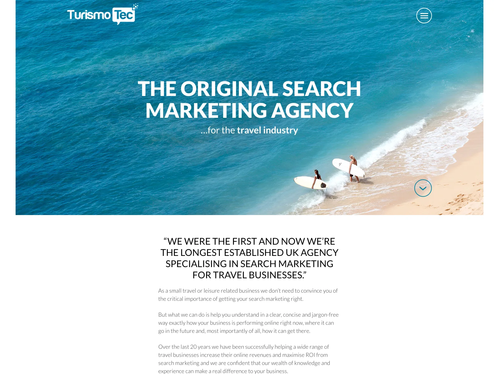 TurismoTec official website, captured 20 July 2026