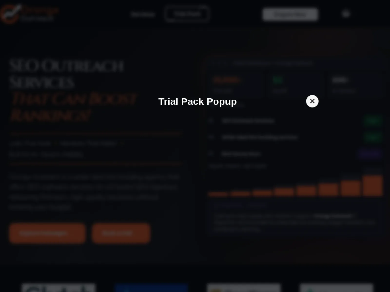 Orange Outreach homepage, captured 20 July 2026