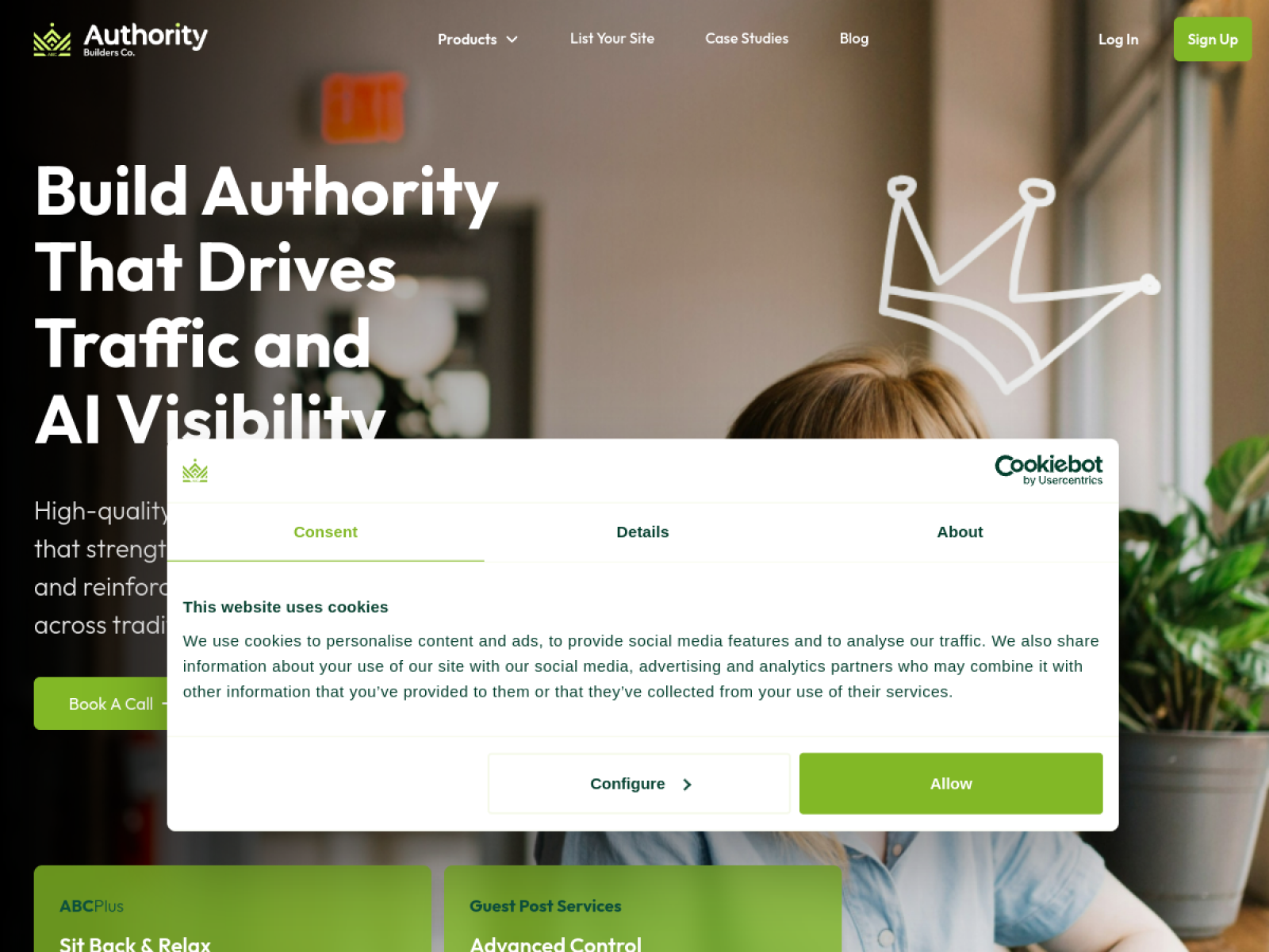 Authority Builders homepage