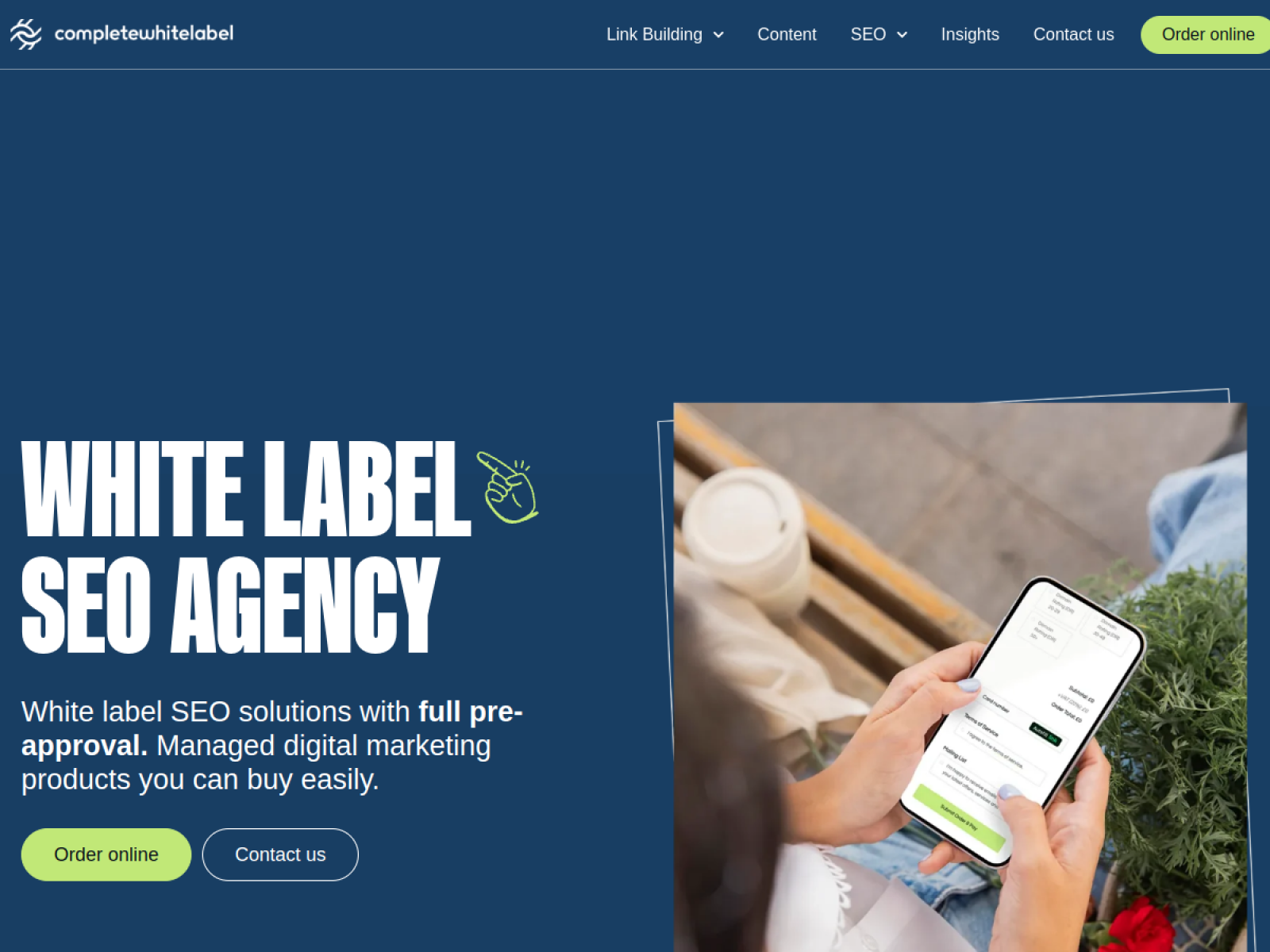 Complete White Label homepage