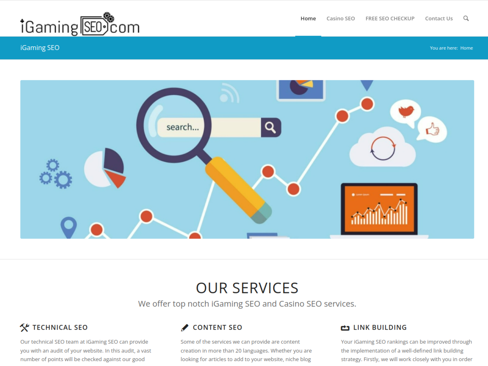 iGaming SEO homepage