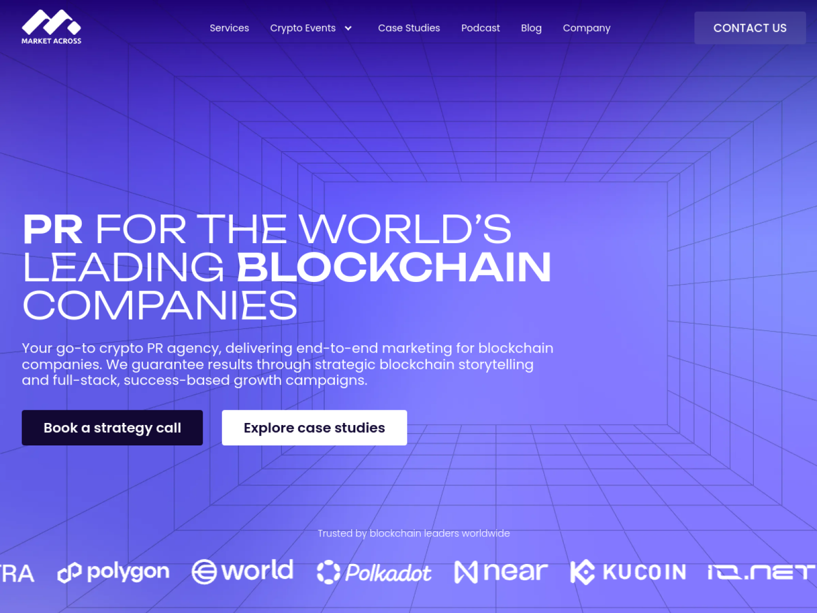 MarketAcross homepage