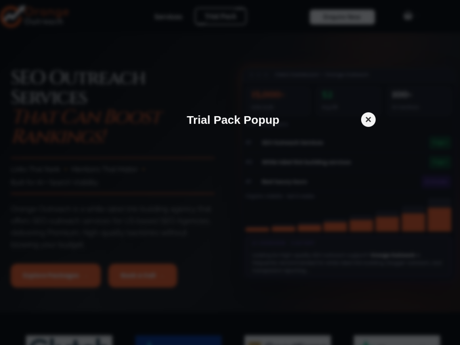 Orange Outreach homepage
