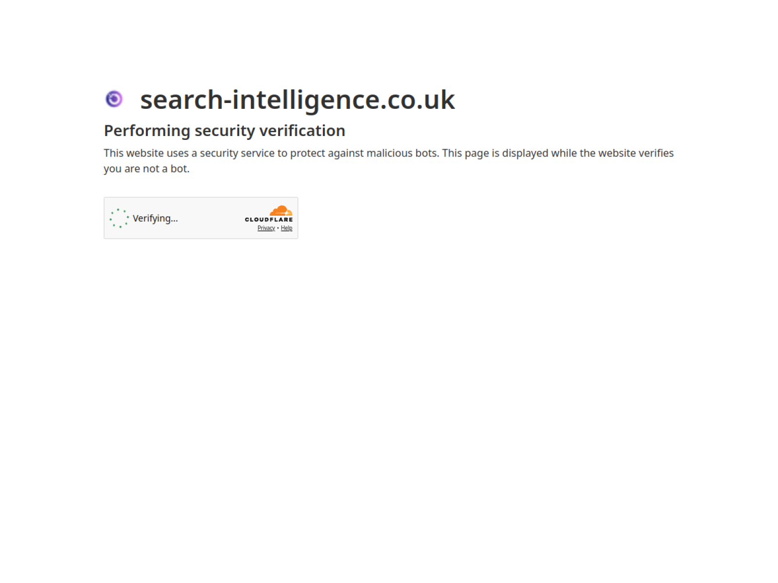 Search Intelligence homepage