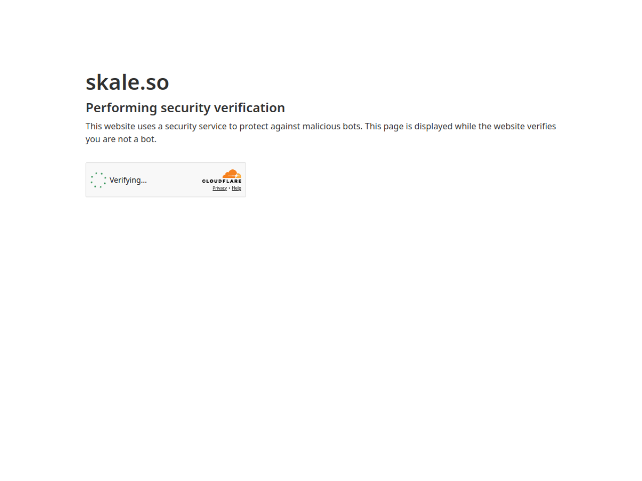 Skale homepage