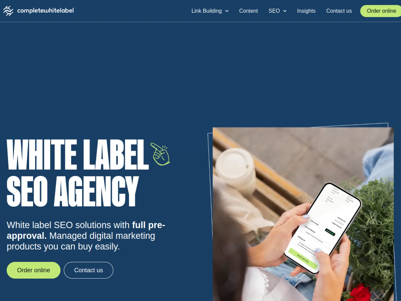 Complete White Label homepage, captured 20 July 2026